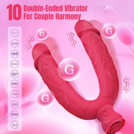 Dual Head Vibrating Dildo for G-Spot & Clitoral Stimulation