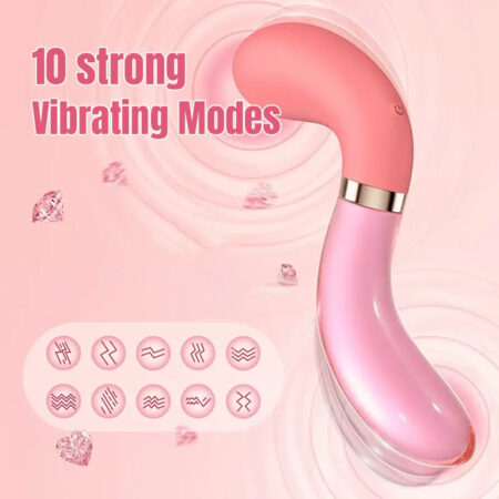 Dual-Ended Glass & Silicone G-Spot Vibrator
