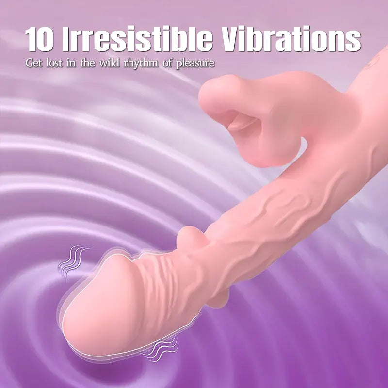 3 in 1 Tongue Vibrating G-spot Rose Erotic Toys