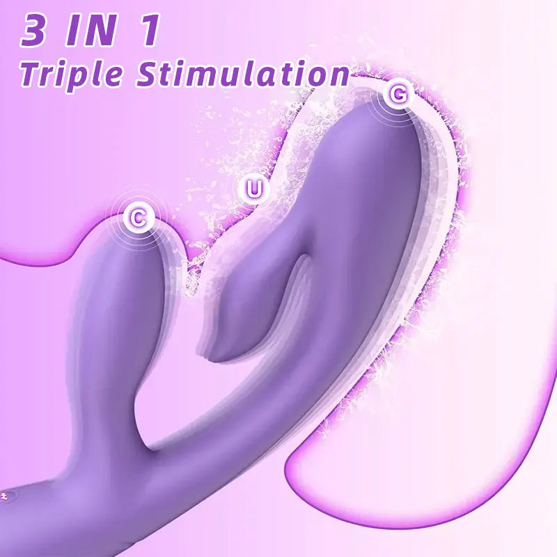 Purple Rabbit Powerful G-spot Vibrator Stimulates Vagina & Clitoris - Image 4