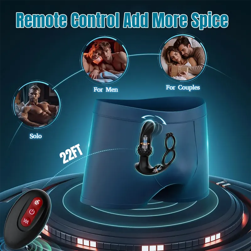 Prostate Massager with Remote Control & Dual Motors