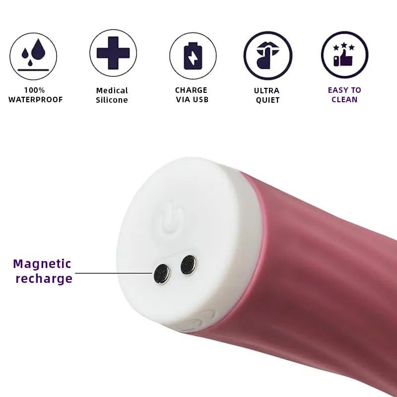 Pink Spiral Finger Vibrator Bullet Massager
