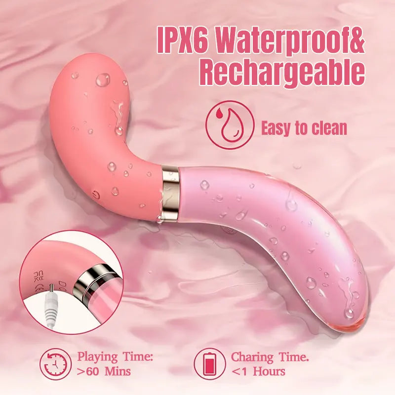 Silicone & Glass G-Spot Dual-Stimulation Wand - Image 5