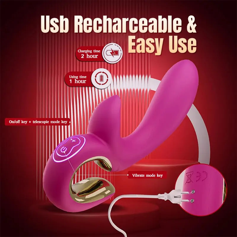 Dual-Motor Thrusting & Vibrating G-Spot Stimulator