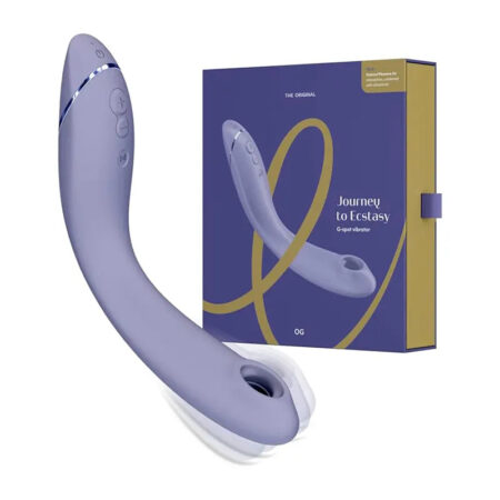 Curved G-spot vibrator with 12 suction & 3 vibration