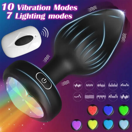 Light-Up Vibrating Silicone Anal Plug