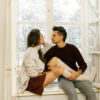 a couple are having sweet time together