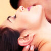 a men kissing a women