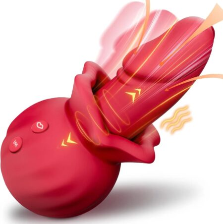 Rose massager with 10 up-and-down tapping vibration modes