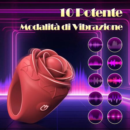 Rose ring small female vibrator wearable
