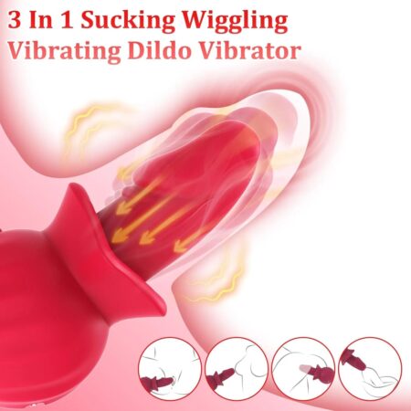Rose massager with 10 up-and-down tapping vibration modes