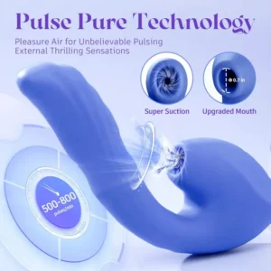 Blue suction massager for clitoral nipples and anus