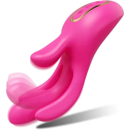 Finger-type vibrator, simulating hand-slapping vibration