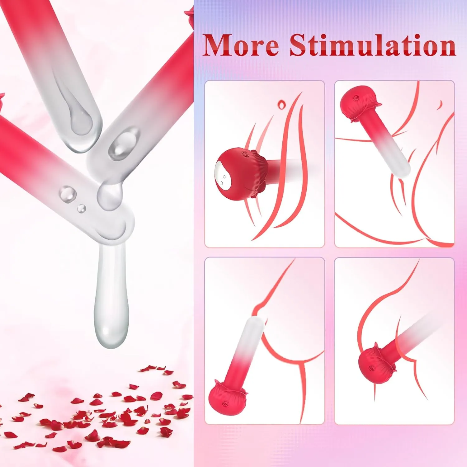 Rose Bullet Vibrator with 11 Clitoral Stimulation Modes