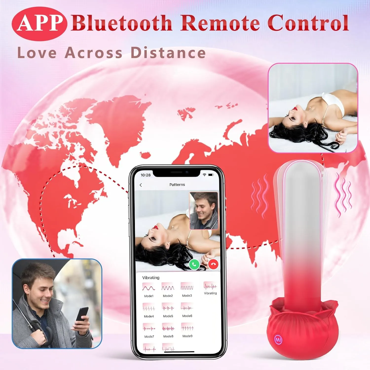 Rose Bullet Vibrator with 11 Clitoral Stimulation Modes