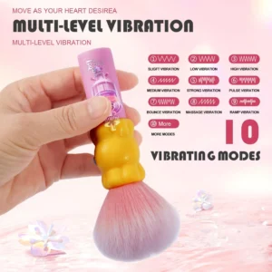 Makeup Brush Bullet Vibrator for Women – 10-Mode Mini Toy