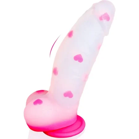 8" extra-large pink heart-shaped giant dildo
