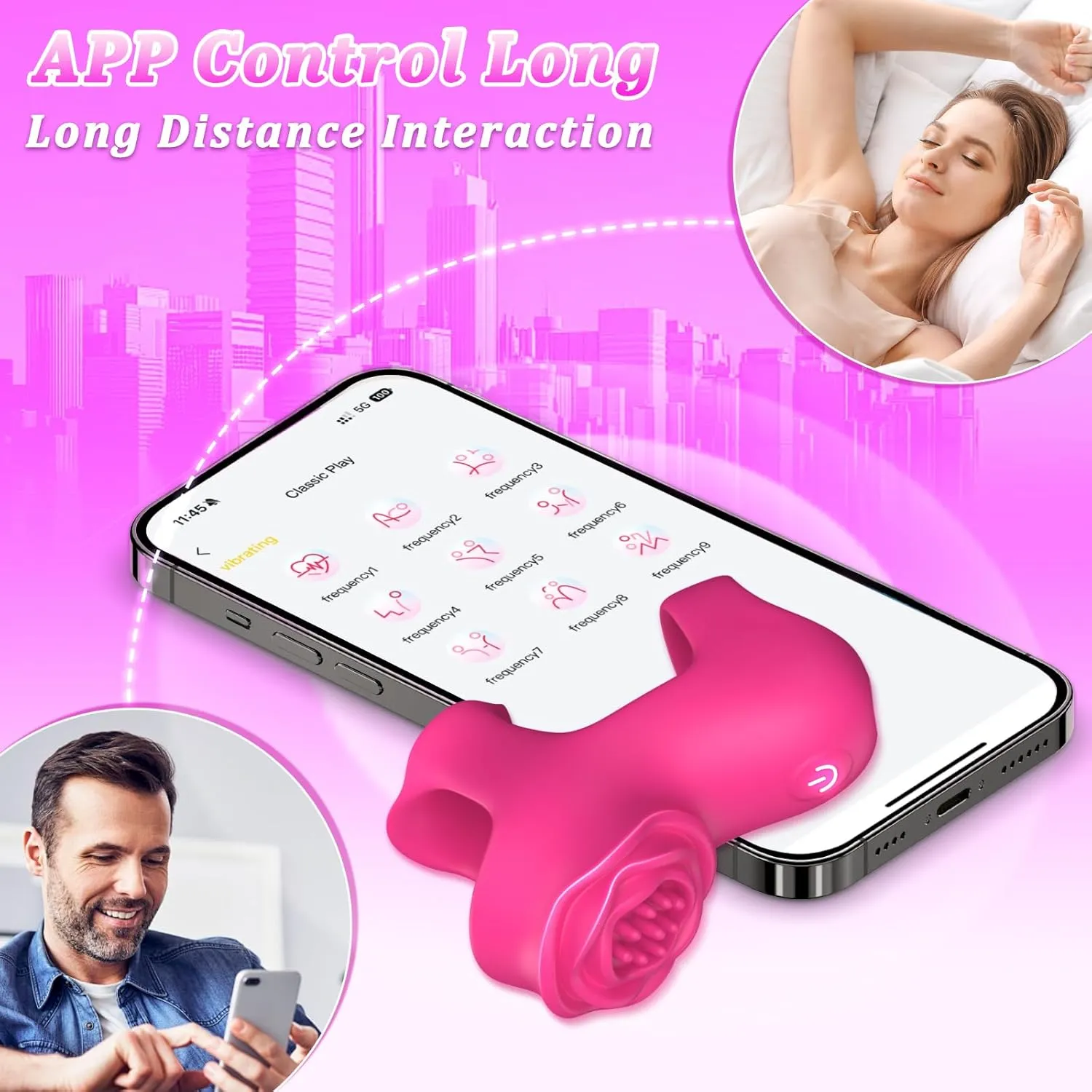 Finger-shaped adult toy - Mini rose vibrator