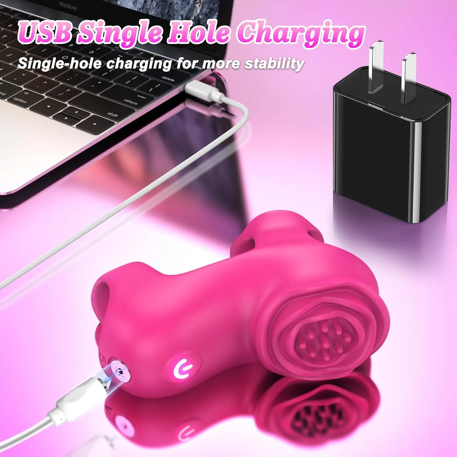 Finger-shaped adult toy - Mini rose vibrator