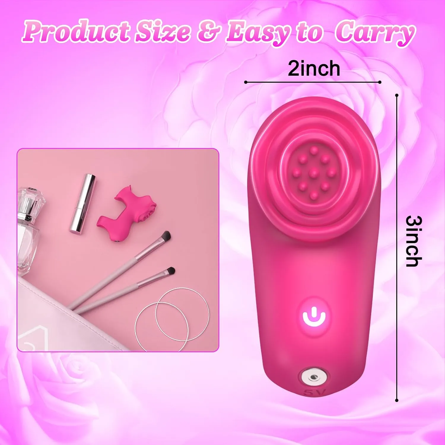 Finger-shaped adult toy - Mini rose vibrator
