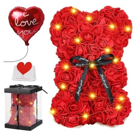 Rose Bear Valentines Day Flower Gifts