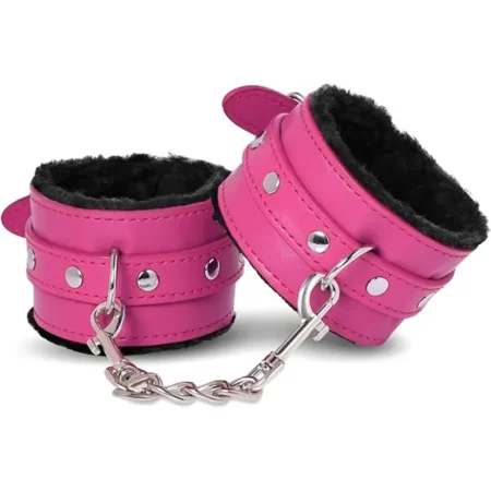 Adult novelty handcuffs, PU leather restraint handcuffs