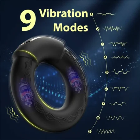 Heating Penis Ring Vibrator Sex Toys for Men