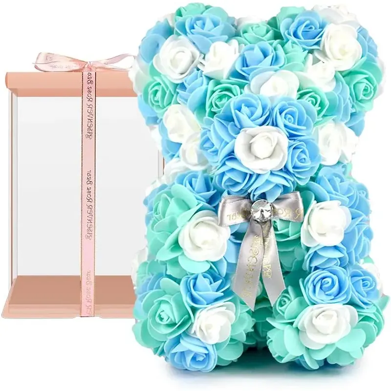 Hand Made Artificial Flowers Rose Bear