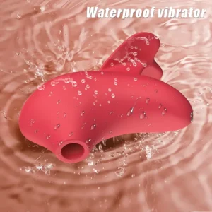 Rose sucking vibrator with heart-shaped handle