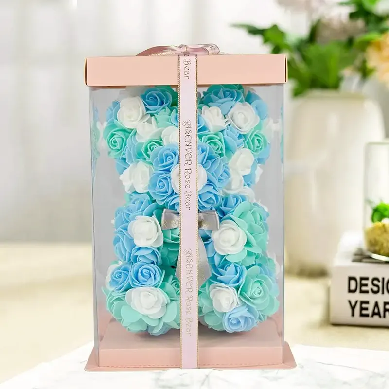 Hand Made Artificial Flowers Rose Bear