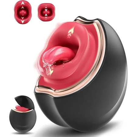 Invisible rose sex toy with tongue vibrator