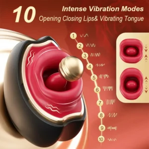 Invisible rose sex toy with tongue vibrator
