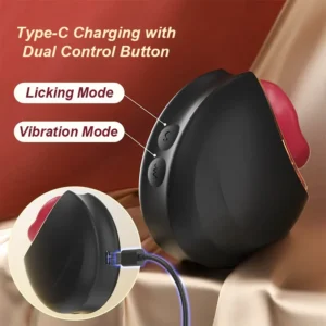 Invisible rose sex toy with tongue vibrator