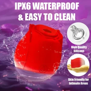 Gradient Rose Sex Toy Suction Cup Vibrator