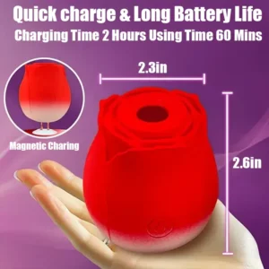 Gradient Rose Sex Toy Suction Cup Vibrator
