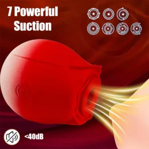 Gradient Rose Sex Toy Suction Cup Vibrator