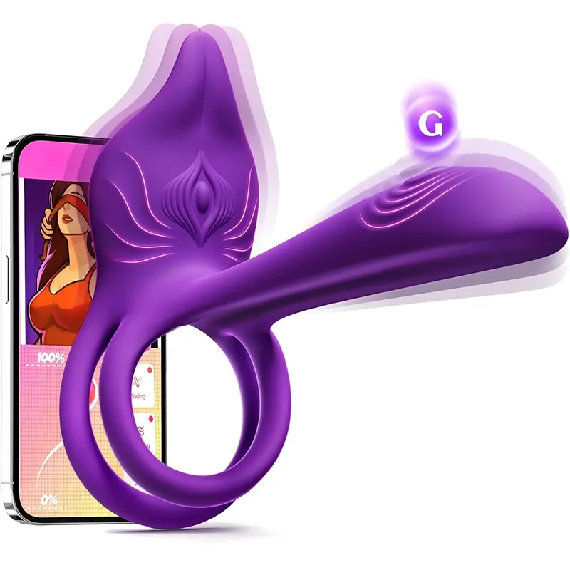 Dual-Point Strong Stimulation Vibrating Penis Ring