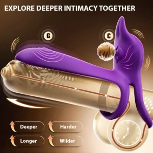 Dual-Point Strong Stimulation Vibrating Penis Ring