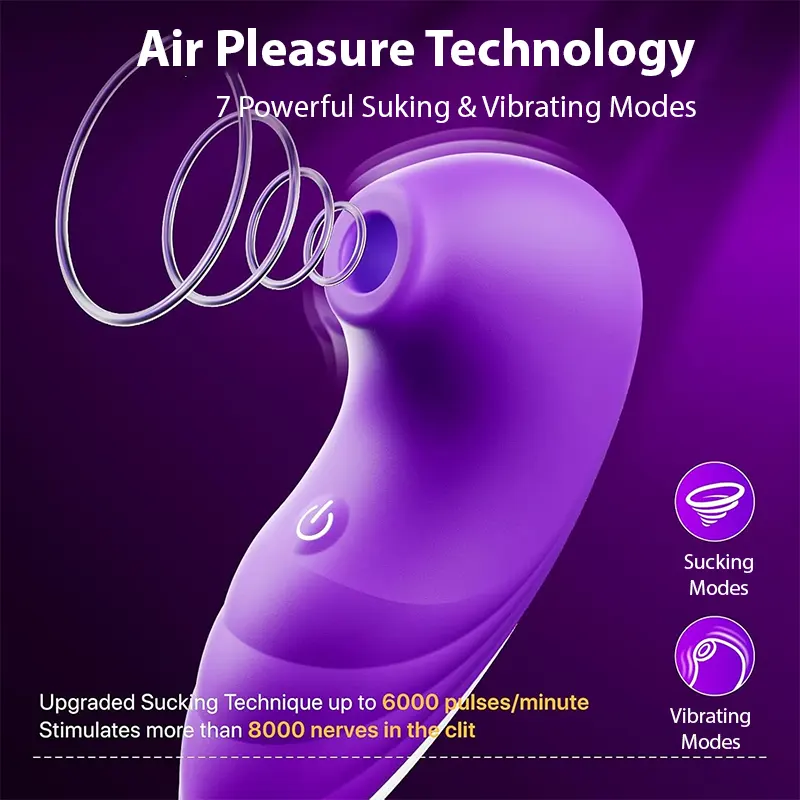 Women Clit Nipple Sucker Vibrators with 7 Sucking
