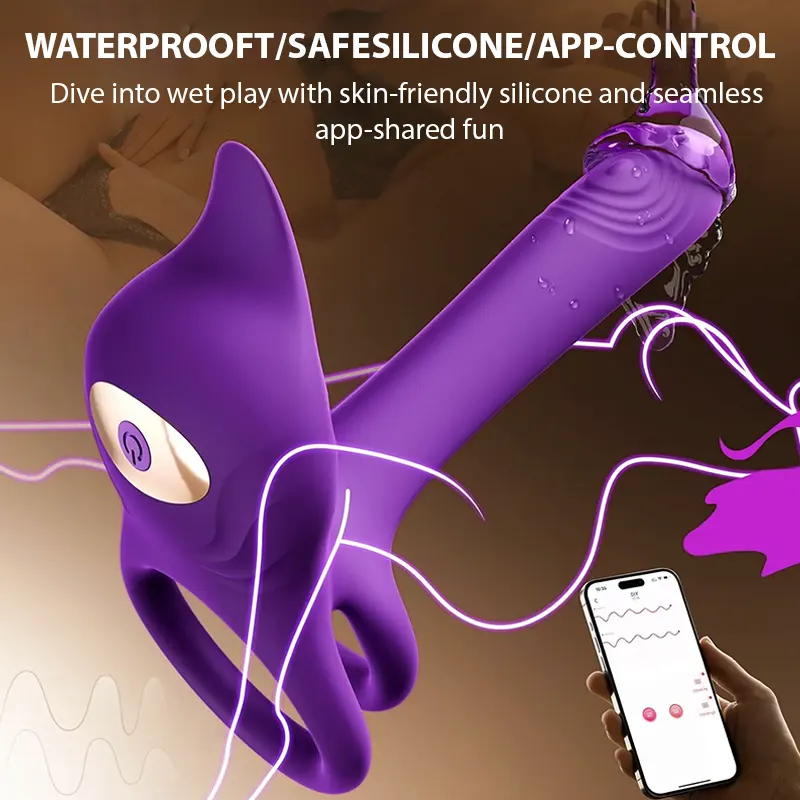 Dual-Point Strong Stimulation Vibrating Penis Ring