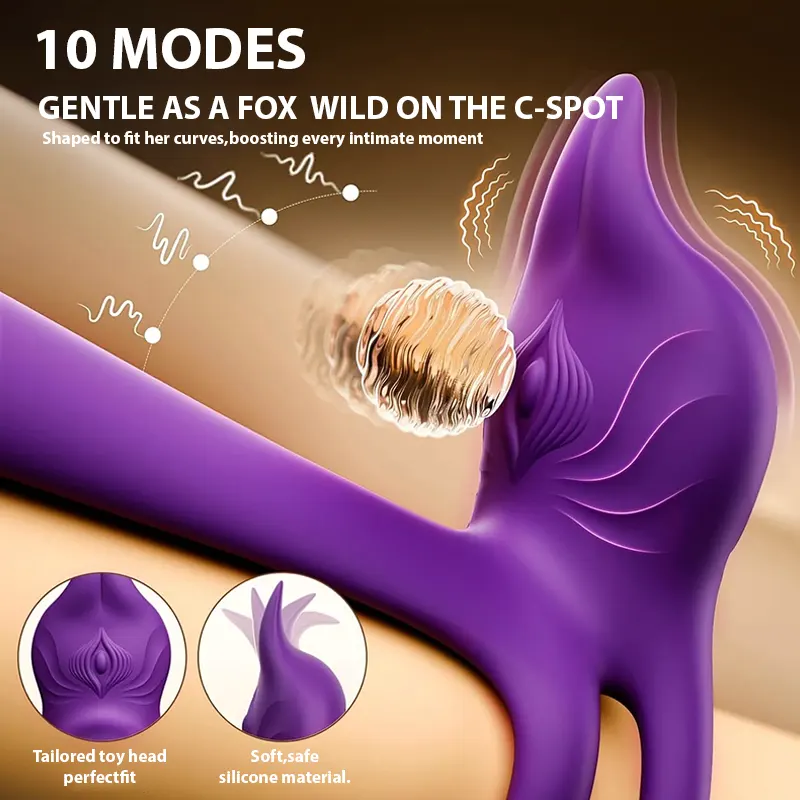 Dual-Point Strong Stimulation Vibrating Penis Ring