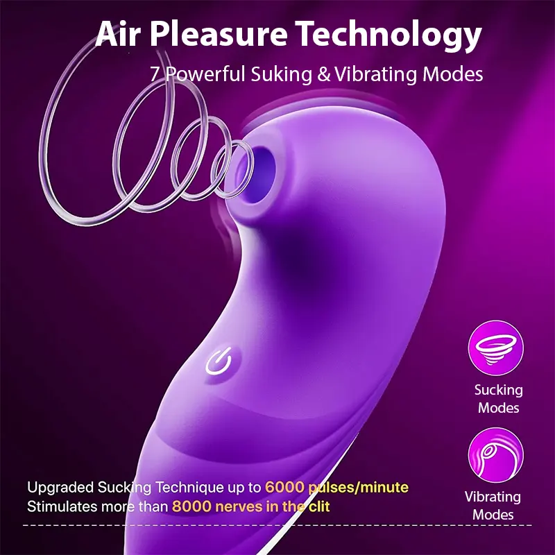 Women Clit Nipple Sucker Vibrators with 7 Sucking