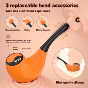 Pipe clitoral vibrator toy set with 3 accessories