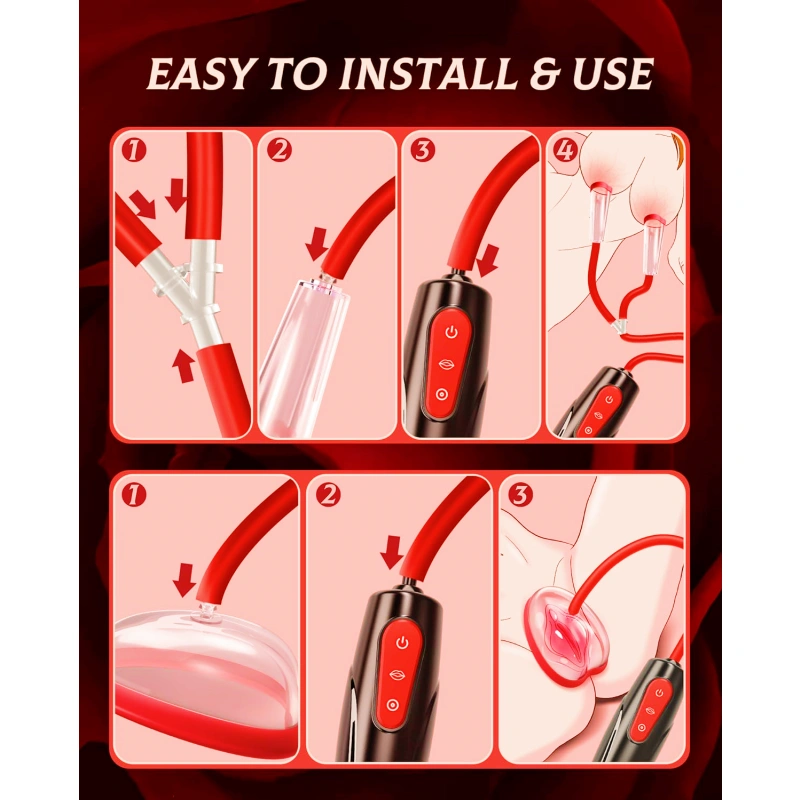 Nipple Sucking BDSM Toy Set Vaginal Love Pump Vibrator
