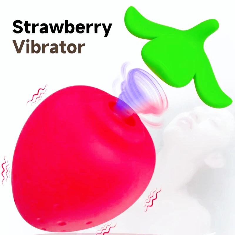 Cute strawberry-shaped clitoral suction vibrator - Image 6