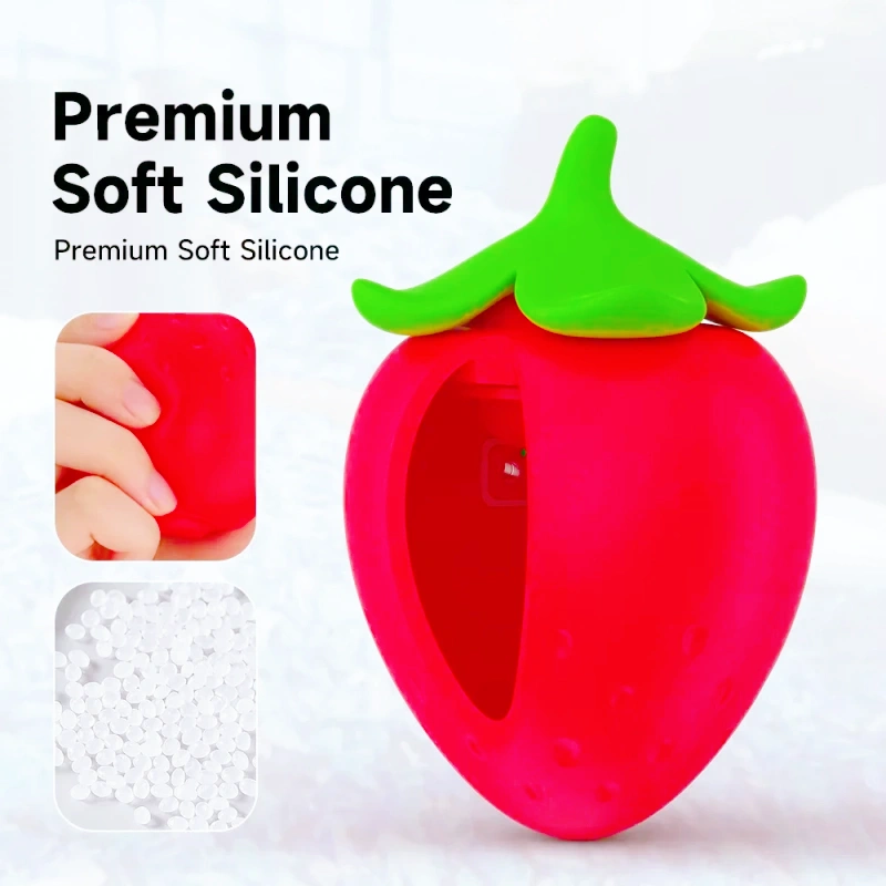 Cute strawberry-shaped clitoral suction vibrator - Image 4