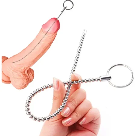 Flexible Stainless Steel Beaded Urethral & Anal Plug