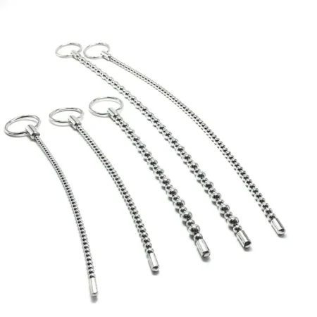Flexible Stainless Steel Beaded Urethral & Anal Plug