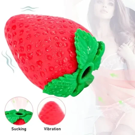 Pro G-spot clitoral stimulator strawberry vibrator