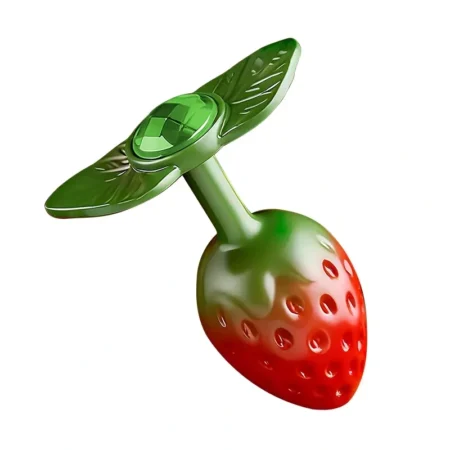 Smooth Strawberry-Shaped Aluminum Alloy Anal Plug